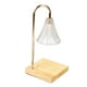 thumbnail image 5 of Lámpara calentador de velas Lámpara de fusión de cera de vela aromática eléctrica regulable decorativa con base de madera Enchufe de EE. UU. Temporización de 110-130 V Base de madera maciza Petunia, 5 of 5