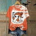 thumbnail image 4 of enyan Halloween Women Shirts Pumpkin Printed Cute T Shirts Orange Graphic Tops Fall Tee Fashion Orange,M, 4 of 5