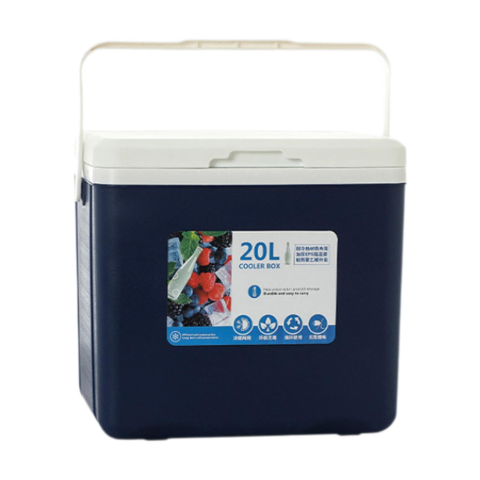 simhoa Box Ice Box Personal Portable with Handle Insulated Box Ice Chest Small for Beach Party Outdoor Barbecue Fresh Keeping Blue