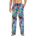 thumbnail image 4 of GZHJMY Men's Pajama Pants - Game Doodle, Loose Thin PJs Lounge Sleep Bottoms with Pockets Drawstring, Pajama Bottoms for Home and Rest, X-Large, 4 of 7