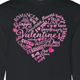 thumbnail image 4 of Inktastic Valentine Words in Pink Long Sleeve T-Shirt, 4 of 5