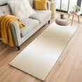 thumbnail image 2 of Beige White Ombre 2'x6' Runner Rug, Country Minimalist Abstract Gradient Washable Non-Slip Area Rugs for Hallway Kitchen Floor Bedroom Entryway, Laundry Carpet Decoration Indoor Mat, 2 of 9
