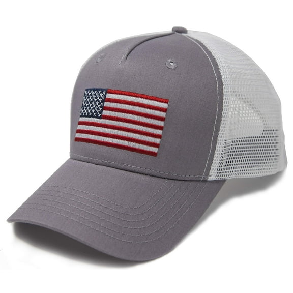 Classic USA Flag Hat for Men and Women – Patriotic Snapback Trucker Baseball Cap by International Tie