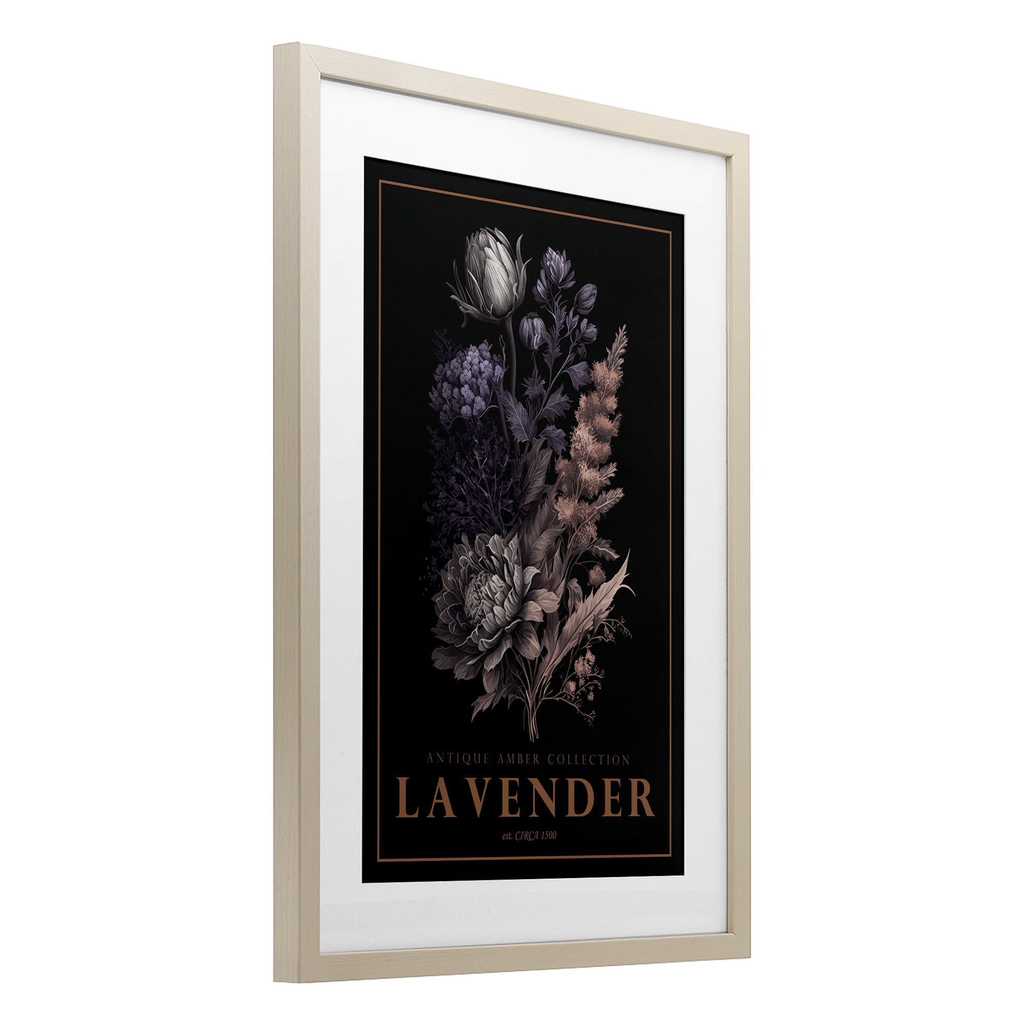 Stupell Industries Antique Lavender Light Birch Framed Print Under Glass, design by Chris Giampietro
