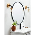 thumbnail image 4 of Better Bevel 36” x 36” Black Rubber Framed Mirror | Round Bathroom Wall Mirror, 4 of 16