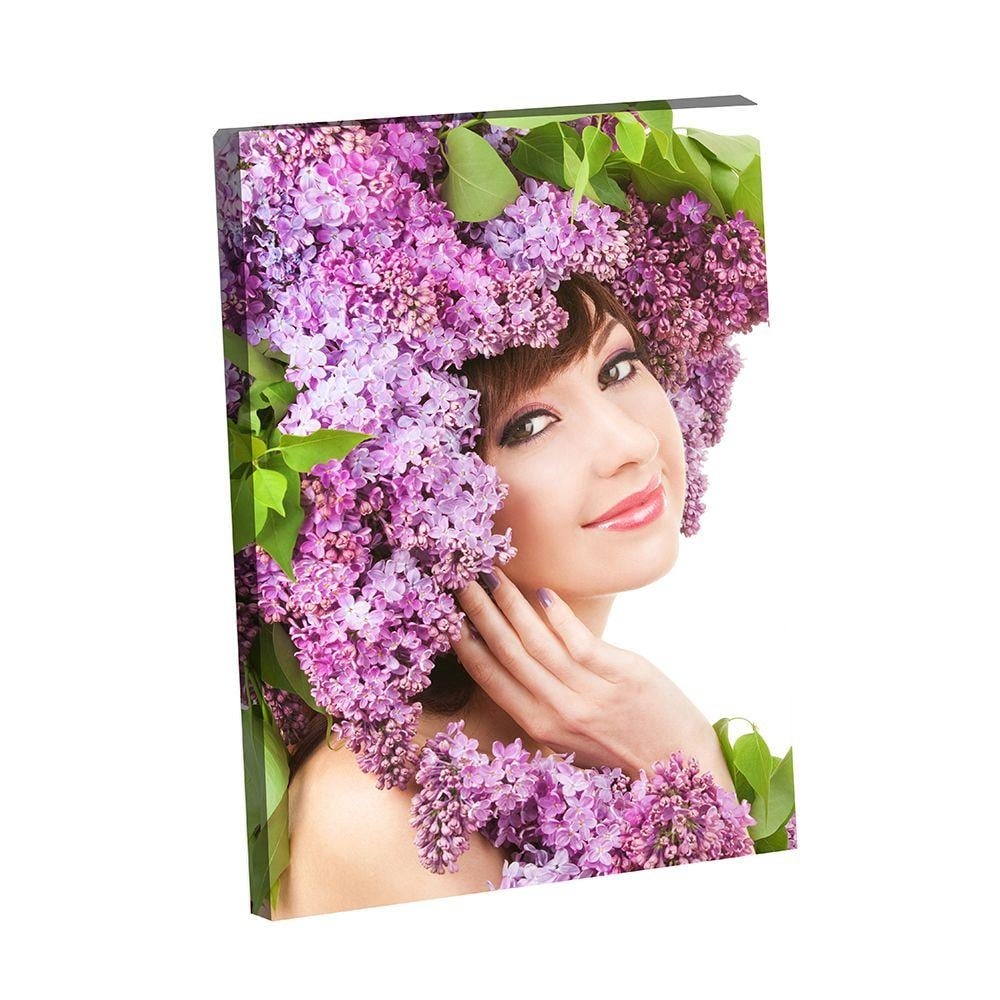 Beauty from Within Flowerhead -14"x14" Canvas Artwork - Multi-Color 16 x 20