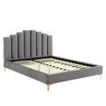 thumbnail image 3 of Modway Olivia Queen Performance Velvet Platform Bed in Gray, 3 of 10