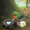 thumbnail image 4 of Simulación Mini Figuritas de pájaros Decoración de jardín de hadas en miniatura Modelo de animal de pájaro Artesanía para jardín Paisaje Decoración de 2 uds C Soledad Figuras de pájaros en miniatura, 4 of 10