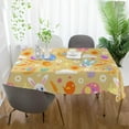 thumbnail image 5 of Coolnut Easter Bunny Egg Chick Rectangle Tablecloth, Spill-Proof Polyester Table Cloth, Table Cover for Kitchen Dining Picnic Holiday Party Decoration, 60"x60", 5 of 7