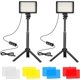 thumbnail image 1 of LED Video Light, 5600K Dimmable, USB Photo Lights with Mini Tripod and Color Filters for Photo Studios, Small Angles, Video Recording, Streaming Games, 1 of 5