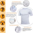 thumbnail image 4 of Men's Compression Shirt Short Sleeve Sports T-Shirt Training Shirt Elastic Quick-Drying Running Shirt, 4 of 7