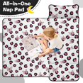 thumbnail image 4 of Pink Leopard Butterfly Pattern Teens Toddler Nap Mat with Pillow, Sleeping Mat Bag for Preschool Daycare 51"x22", 4 of 6