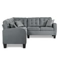 thumbnail image 3 of Topline Home Furnishings Grey Fabric Sectional, 3 of 5