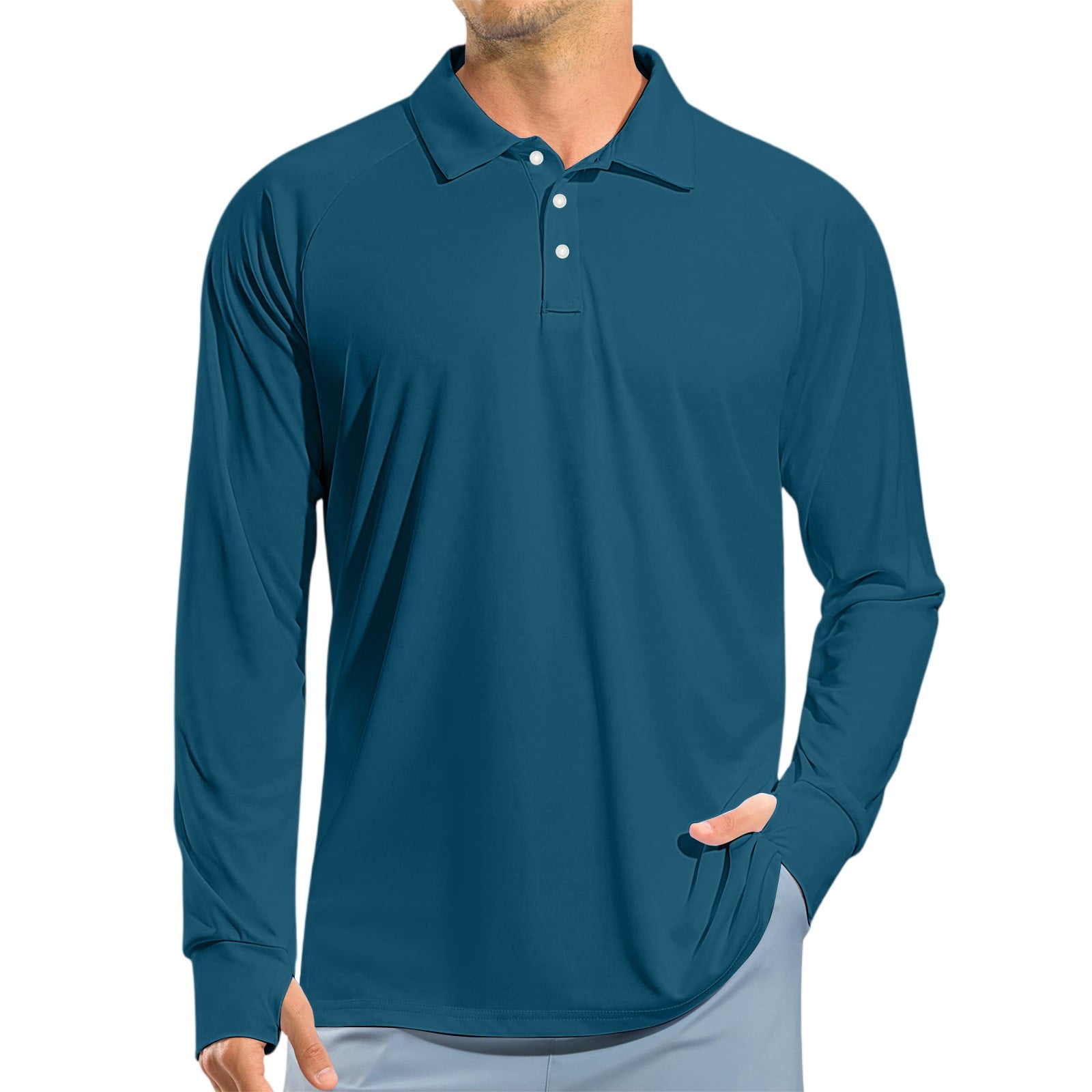 Hanes EcoSmart Men's Polo Shirt, Comfortable Blend, Rib-Knit Cuffs