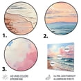 thumbnail image 3 of Designart "Rosy Shoreline Whispers" Nautical & Beach Wall Art Print, 3 of 5