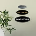 thumbnail image 3 of Signs ByLITA Oval Don't Disturb Sign (Black /Gold) - Small, 3 of 6