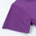 thumbnail image 6 of SUXIAN Kids Boys Girls Pajamas Set 2Pcs Unisex Short Sleeve Shirt and Shorts Set Sleepwear Comfortable 2 Piece Outfit Purple 120, 6 of 8