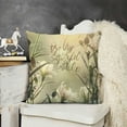 thumbnail image 2 of YINGXI  Eucalyptus Leaves Joyful in Hope Bird Chickadee Throw Pillow Covers,Seasonal Spring Fall Terracotta sage Flowers Cushion Case for Sofa Couch 24x24in, 2 of 5