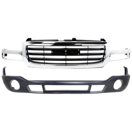 Bumper Cover Fascia Front for GMC Sierra 1500 HD Classic Truck Heavy Duty 2500