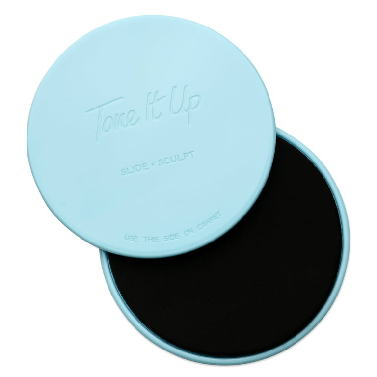 Tone It Up Exercise Sliders N' Sculpt Discs for Toning, Set of 2, Teal