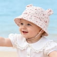 thumbnail image 4 of Splozh Toddler Beach Hat Baby Sun Hat Toddler Bucket Hats Summer Sun Protective Kids Beach Hats Wide Brim Outdoor Camping Hat for Boys Girls,Light Pink,3-12 Months, 4 of 6