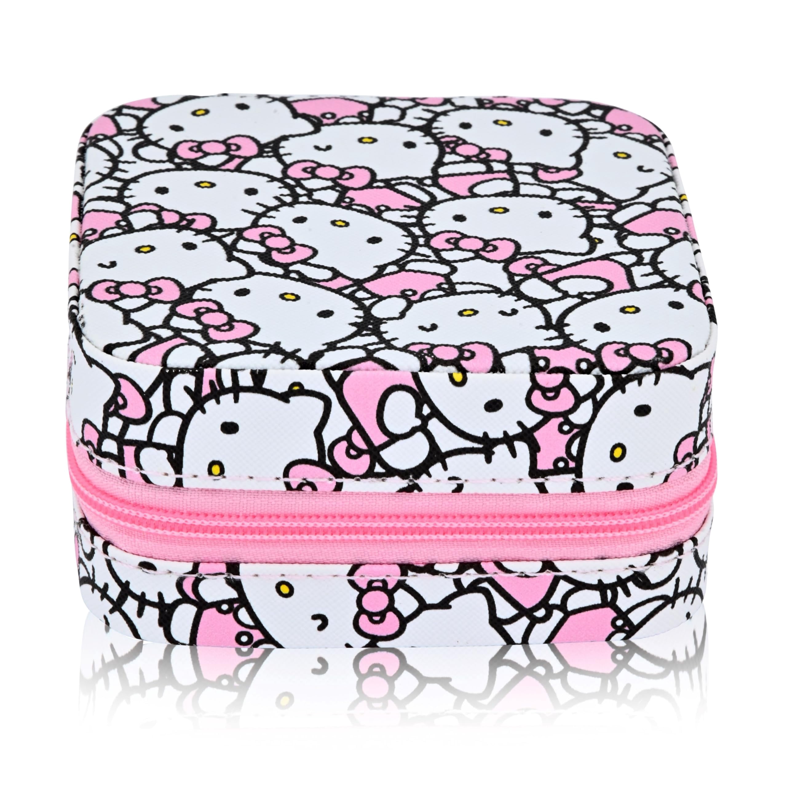 Fast Forward Sanrio Hello Kitty Jewelry Box for Women | Multiple Compartment Jewelry Organizer and Storage Jewelry Holder Gift Box | Jewelry Travel Case with Zipper