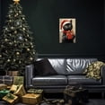 thumbnail image 2 of ZHONGYUTONG Black Cat Wall Art Funny Christmas Wall Decor Cute Animal Pictures Canvas Prints Xmas Artwork Gifts Holiday Home Decor Framed (12.00" x 18.00"), 2 of 4
