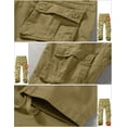 thumbnail image 4 of Matchstick Men's Retro Relaxed Plus Size Cargo Pants with Multi Pockets, 4 of 7