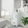 thumbnail image 2 of Eclife 18" White Bathroom Vanity Set with Ceramic Sink Top, Water Saving Faucet Drain, 2 of 10
