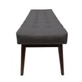thumbnail image 7 of Bellamy Studios Marvin Mid Century Tufted Fabric Ottoman, Grey, Walnut, 7 of 7