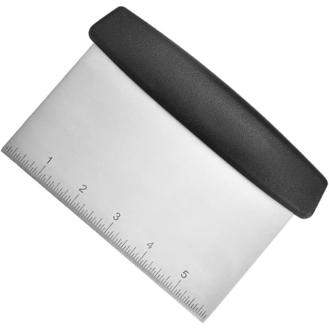 Cortador de repostería de Metal de acero inoxidable, licuadora de masa y raspador de banco, cortador de masa multiusos para hornear Pizza y pan