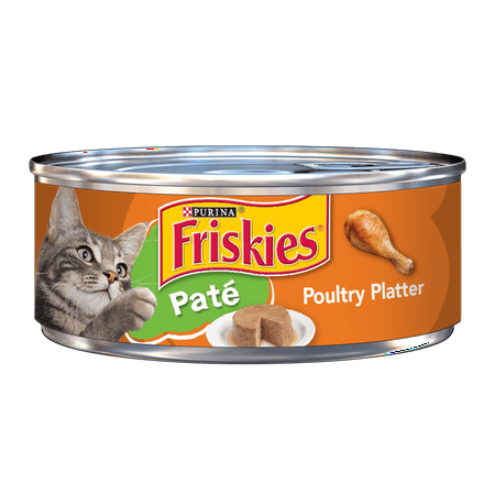 Friskies Pate Wet Cat Food, Poultry Platter - 5.5 oz. Can