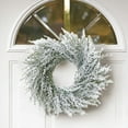 thumbnail image 6 of Under $1 GFHFHITJ Christmas Wreath Artificial Needle Wreath for Front Door Realistic White Christmas Wreath for Door Wall Windows Mantle Outdoor Dedorations, 6 of 6
