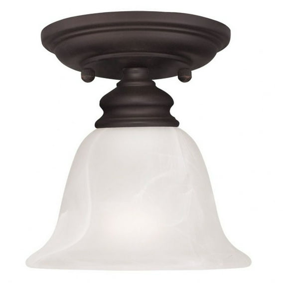 St George's Hawthorns 1 Light Flush Mount in Traditional Style 6.25 inches Wide By 6.75 inches High-Bronze Finish Bailey Street Home 218-Bel-1119498