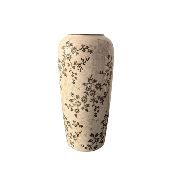 Farmhouse Ceramic Vase for Table Centerpiece Rustic Flower Vessel Home Decor
