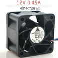 thumbnail image 2 of Ventilador de servidor FFB0412SHN 4028 de 40 mm, 40 x 40 x 28 mm, de gran potencia, 12 V, 0,45 A, con conector de 4 pines., 2 of 6