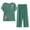 Green, variant on Women's Capri Pajama Sets Plus Size Sleepwear Top with Capri Pants 2 Piece Loungewear Set XL-4XL