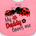thumbnail image 4 of Inktastic My Daddy Loves Me with Cute Ladybugs Boys or Girls Baby Bib, 4 of 4