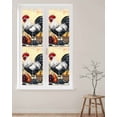thumbnail image 2 of Window Privacy Film Rooster Stained Glass Window Film Decorative Sun Block Window Cover Retro Pastoral Animals Watercolor Window Clings Static Adhesive Sticker for Bathroom 29.5"x118", 2 of 7