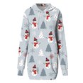 thumbnail image 4 of Lilgiuy Women Casual Loose Long Sleeve Printing Drawstring Hooded Dress Gray Fall Dresses for 2022 Spring Winter, 4 of 5