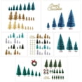 thumbnail image 3 of pitrice Christmas Mini Tree Home Office Hotel Tabletop Tree Decor Holiday Desktop Ornament, 28 Pcs/set, Blue Green, 3 of 7