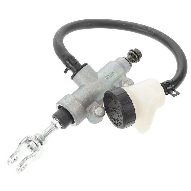 OULII Brake Cylinder Lever Rear Brake Master Cylinder Silver Rubber for Motorcycle Riding 1Pack