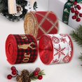 thumbnail image 2 of Cintas de Navidad con impresión de letras, cinta de impresión para envolver regalos, decoración de boda, suministros de Navidad DIY, 2M, 2 of 4