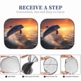 thumbnail image 6 of Balery 2 Piece Sunset Dancing Dolphin Car Windshield Sun Shade|Foldable Front Windshield Shade for Car Front Window for Most Sedans SUV Truck-Medium, 6 of 7