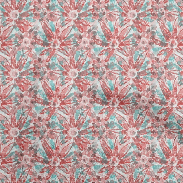 oneOone Georgette Viscose Red Fabric Abstract Diy Clothing Quilting Fabric Print Fabric By Yard 42 Inch Wide