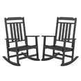 thumbnail image 2 of Pipopa Outdoor Rocking Chair Set of 2,HDPE All Weather Patio Rocker for Lawn,Porch,Garden,Black, 2 of 8