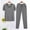 Dark Gray, variant on Mens Pajamas Short Sleeve Homewear Fashion V-Neck Tops and Pants 2 Piece Matching Pajamas Sets XL
