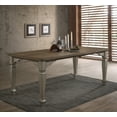 thumbnail image 3 of Roundhill Furniture Breda Antique Gray and Dark Oak Finished Wood Dining Set, Table with Four Chairs, 3 of 10