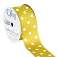 thumbnail image 2 of (2 pack) Offray Ribbon, Maize Yellow with White Polka Dot 1 1/2 inch Grosgrain Polyester Ribbon, 9 feet, 2 of 7