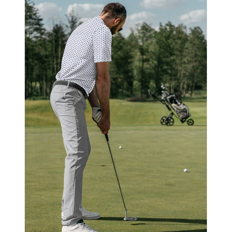 LRD Mens Slim Fit Performance Stretch Golf Pants - 30 x 28 Gray